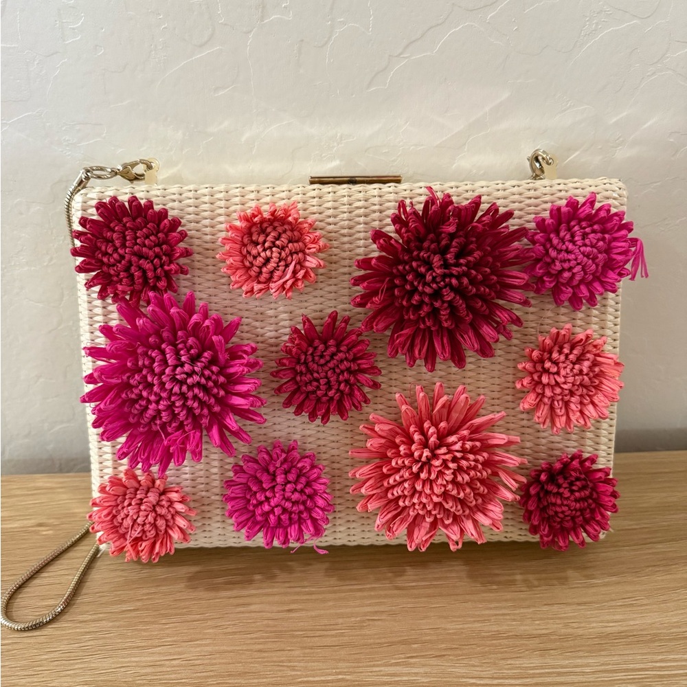 Kate spade flower clutch